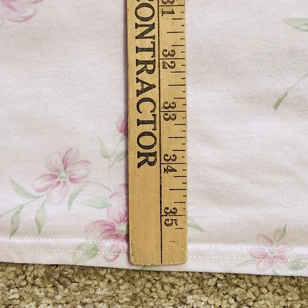 Miss Elaine Lace Yoke Floral Nightgown L | Vintage Style Pastel Silkyknit